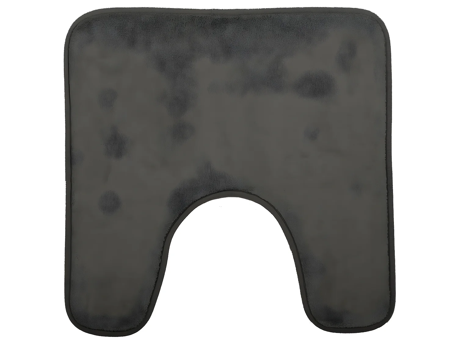 Tapis contour WC mémoire de forme Gris 48 x 48 cm
