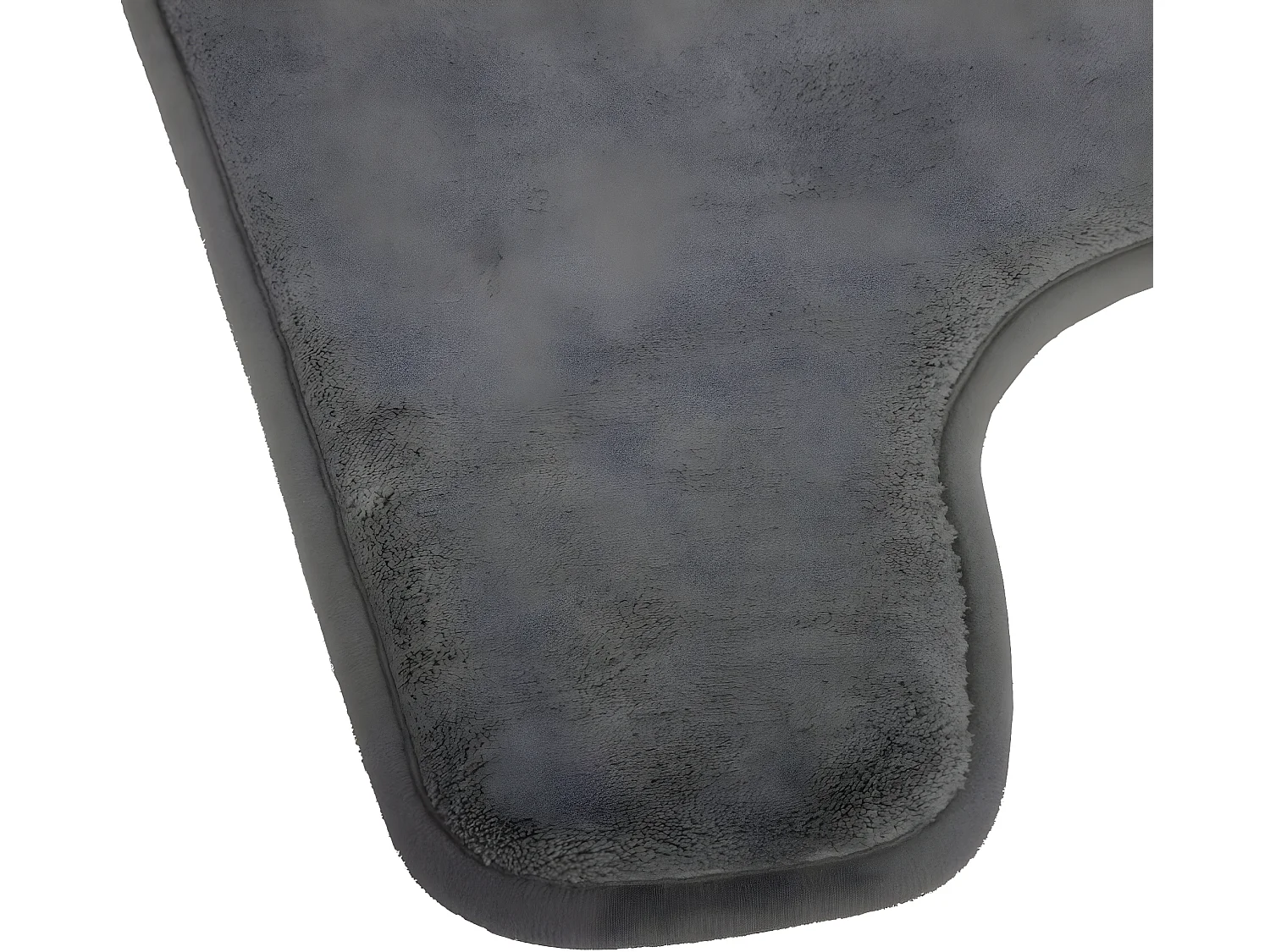 Tapis contour WC mémoire de forme Gris 48 x 48 cm