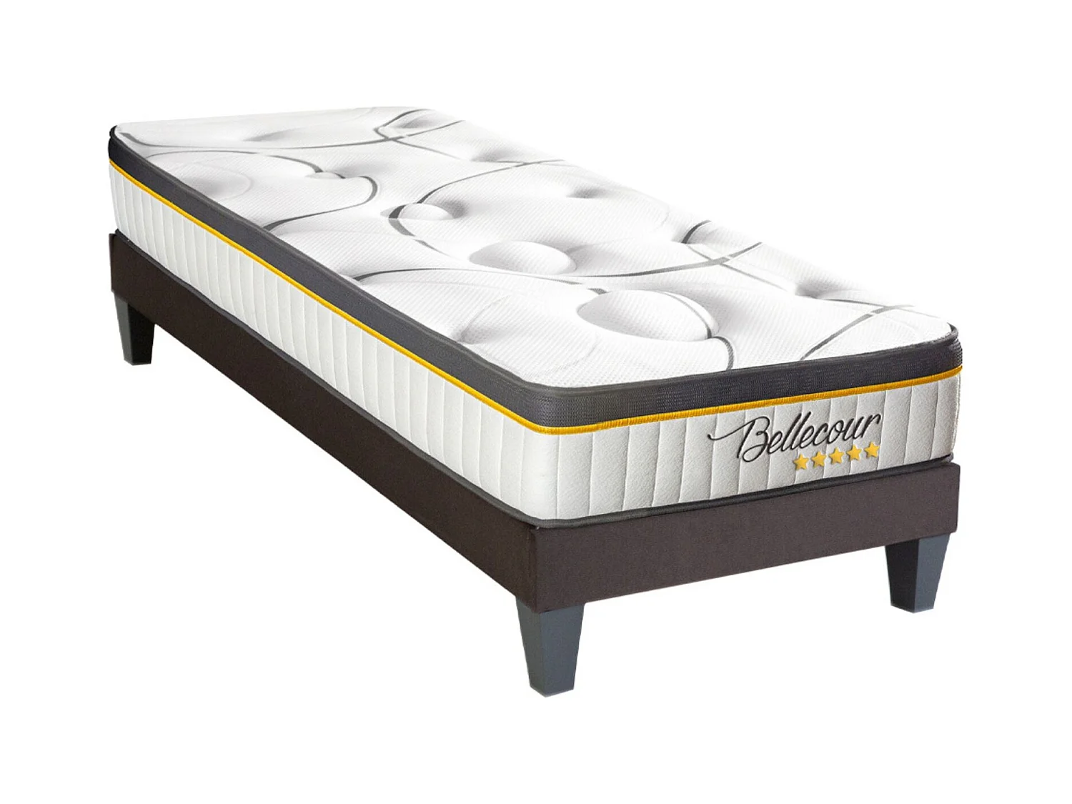 Bellecour 2.0 - Matelas ressorts ensachés + sommier bois - ferme
