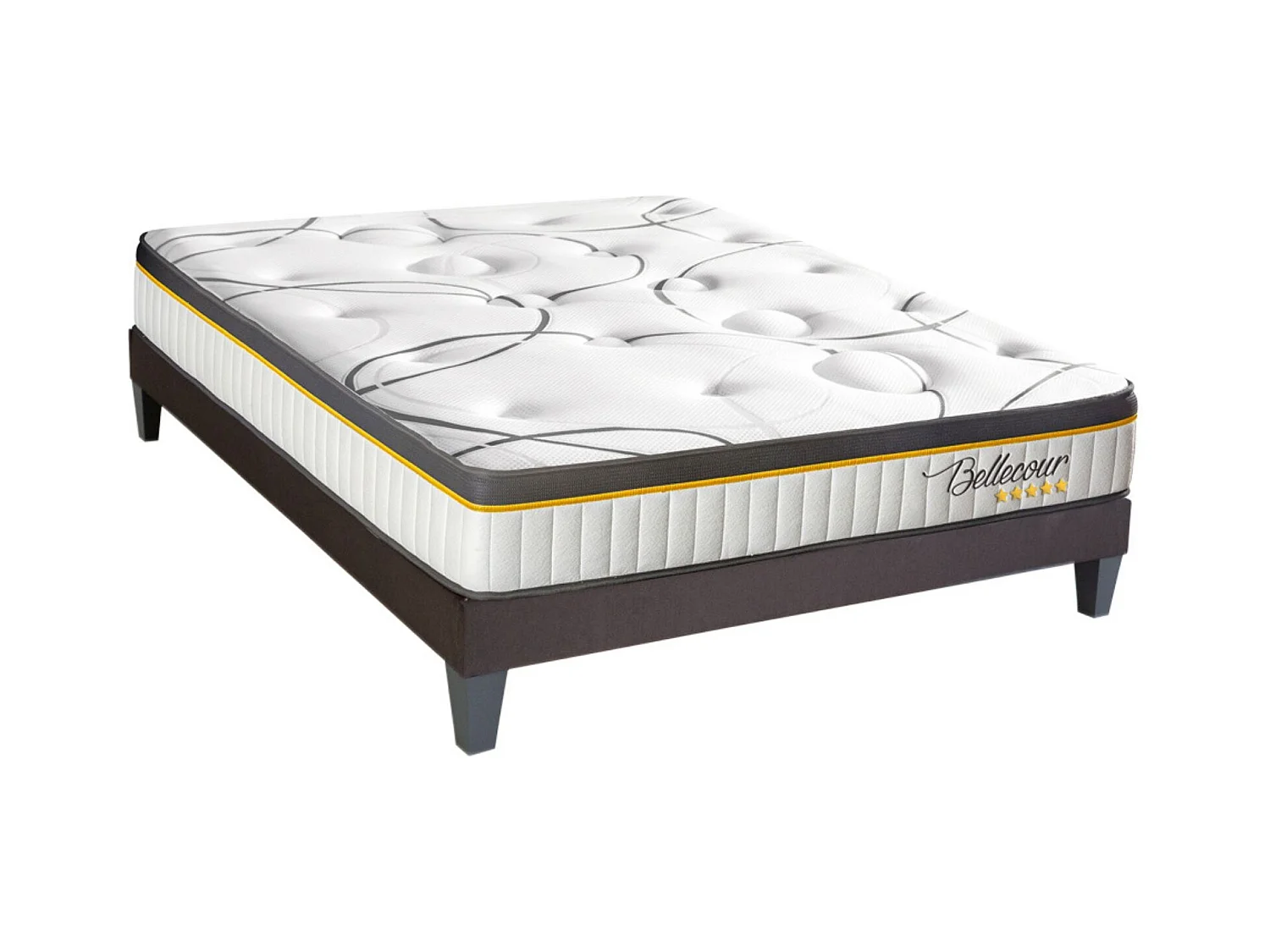 Bellecour 2.0 - Matelas ressorts ensachés + sommier bois - ferme
