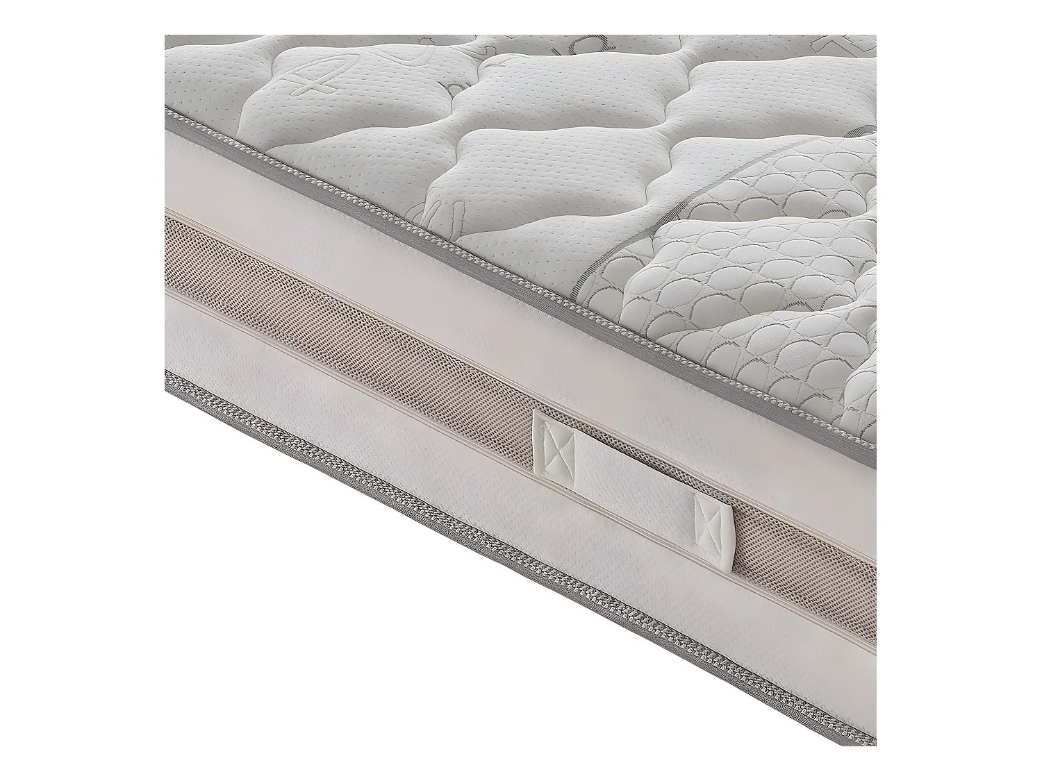 Taschenfederkern- und Memoryschaum-Matratze – 25 cm hoch – 800 Federn 135x190