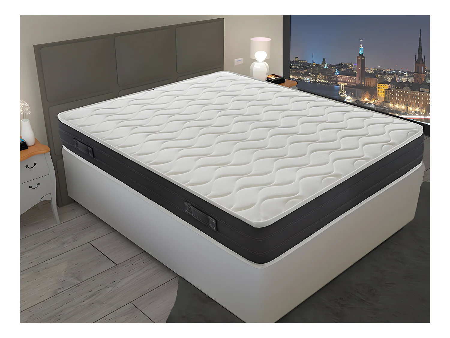 Matelas rafraîchissant à mémoire de forme 11 zones différentes 105x190 cm
