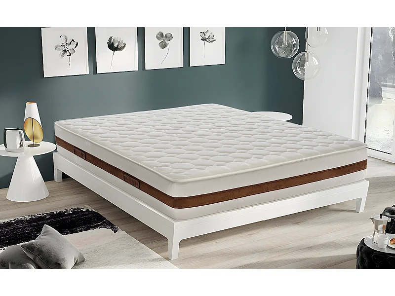 Matelas à mémoire de forme avec 5 cm de mémoire hauteur 22 cm modèle Bolsena 105x200 cm