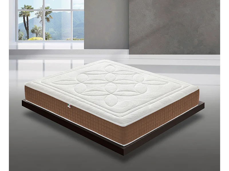 Matelas à mémoire de forme avec 5 cm de mémoire - Hauteur 25 cm - AMOVIBLE 135x190 cm