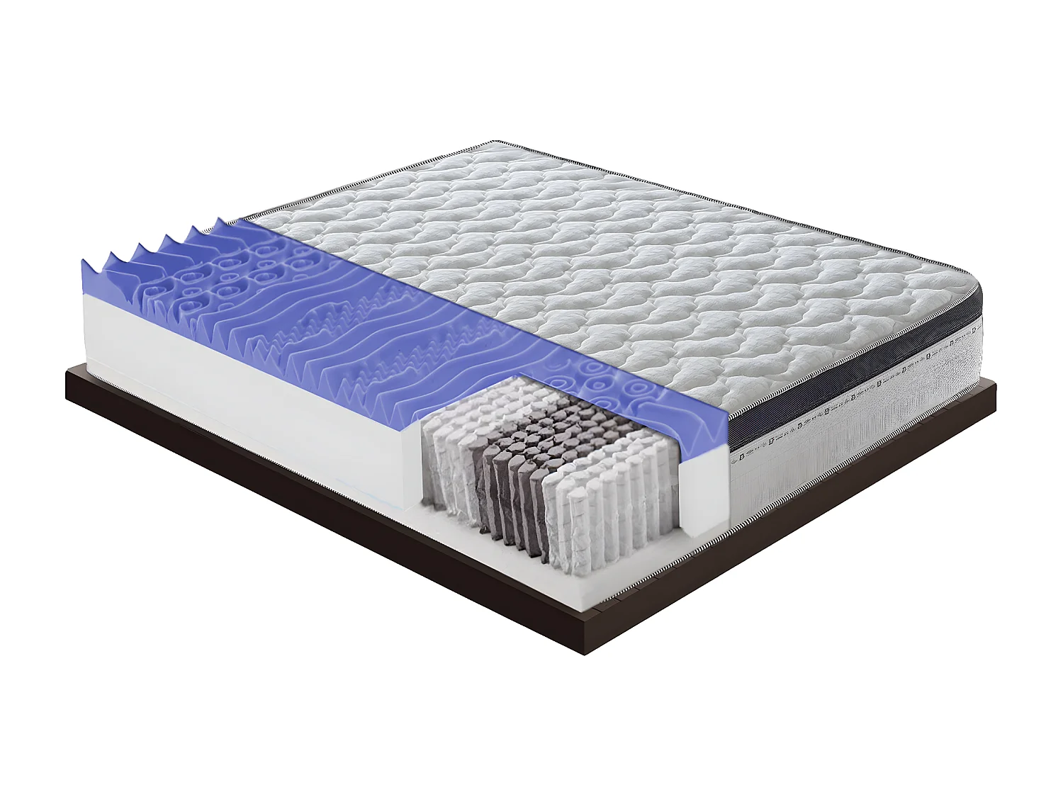 Matelas à Ressorts Ensachés - 800 Ressorts Ensachés - Hauteur 27 Cm - 13 Zones De Confort 135x190 cm