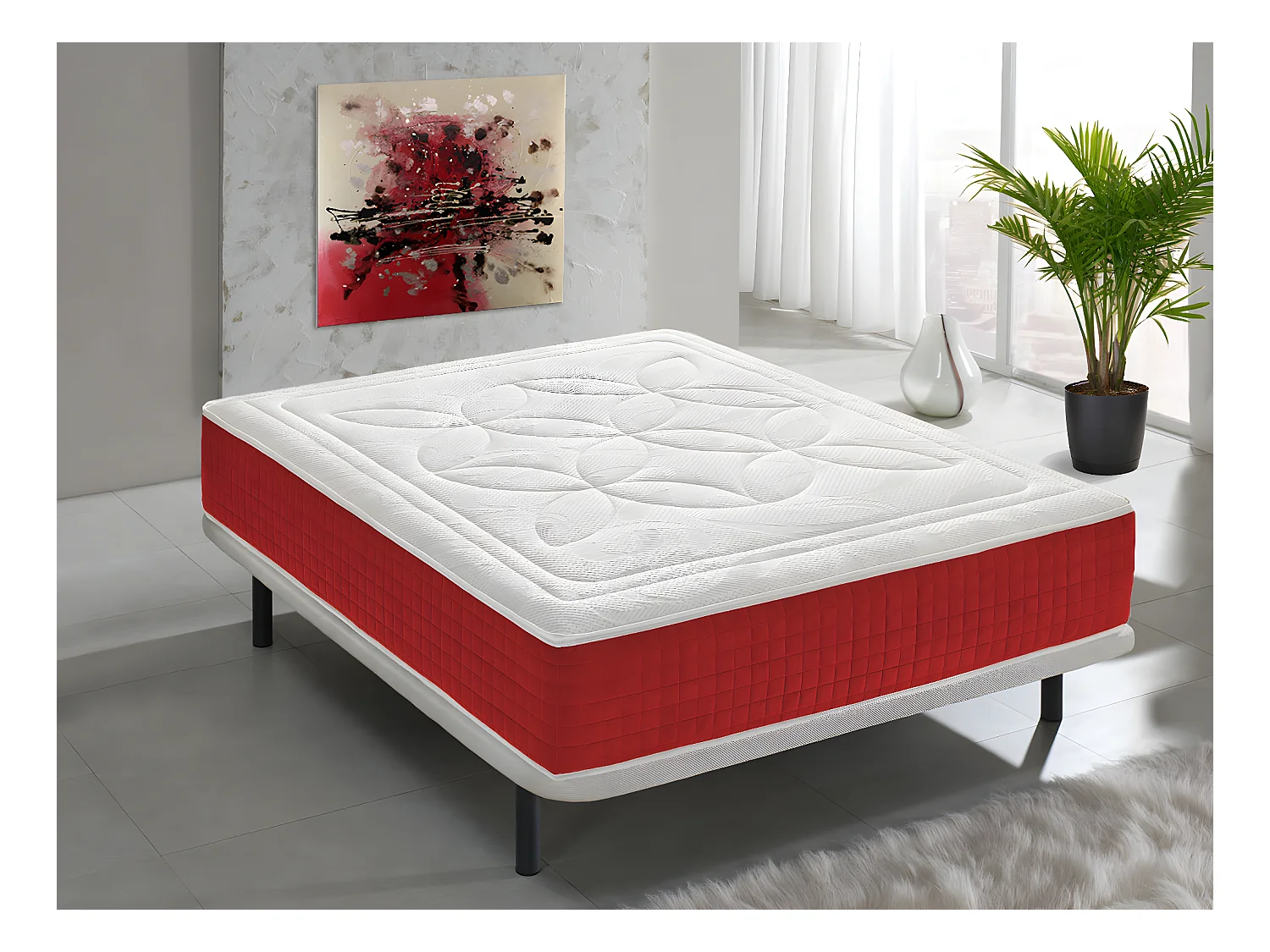 TraagschuimMatras, hoogte 25 cm, 5 cm traagschuim, 11 comfortzones 150x200