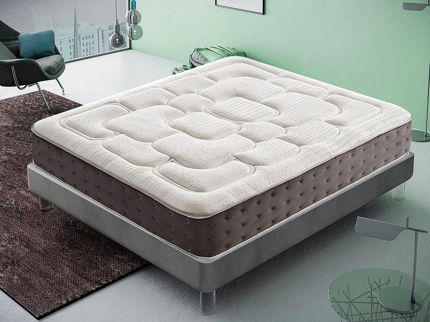 Materasso in memory Foam – Altezza 30 cm – 11 zone differenziate – 5cm memory – Anatomico 105x190
