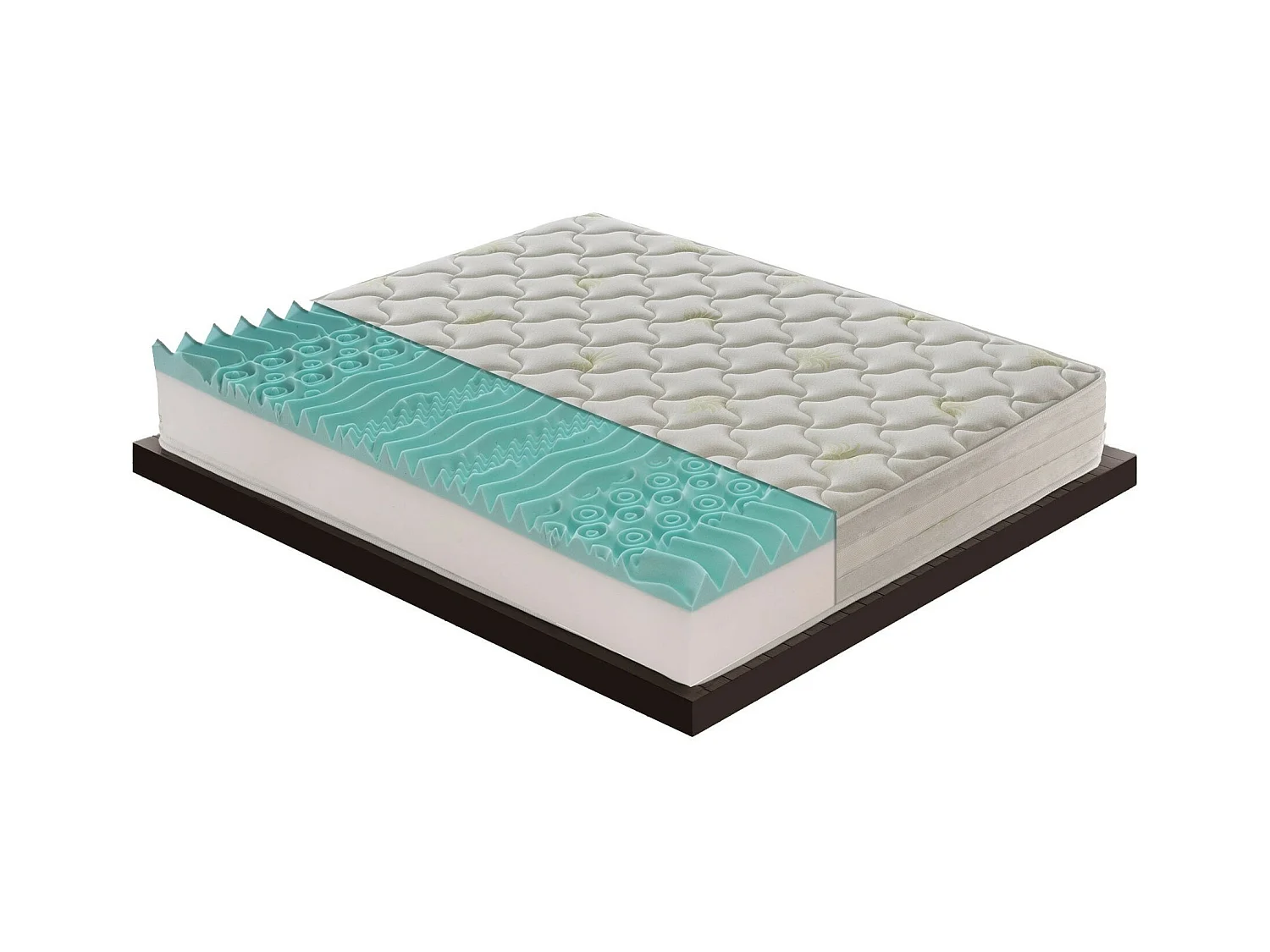 Colchão Memory Foam com 9 zonas diferenciadas - 25 cm de altura - Revestimento Aloe 135x200