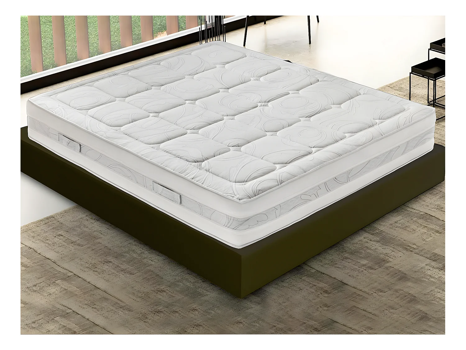 TraagschuimMatras, hoogte 29 cm, 5 cm traagschuim, afneembare hoes, anatomisch 105x200