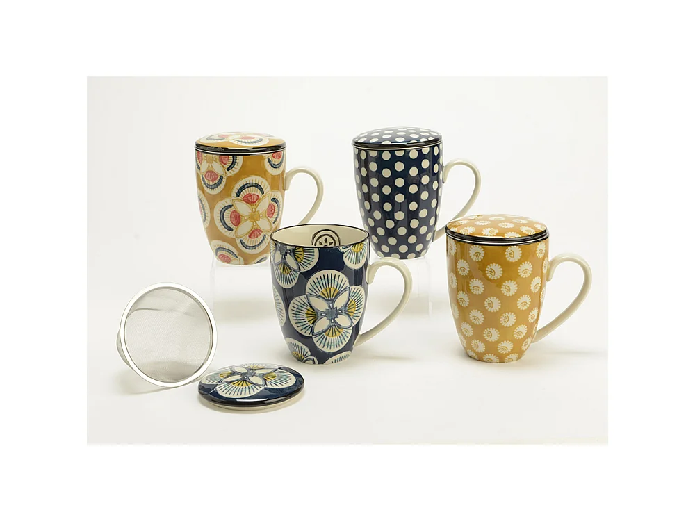 Mug avec filtre Imany 40 cl (lot de 4)