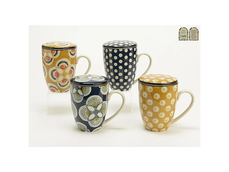 Mug avec filtre Imany 40 cl (lot de 4)