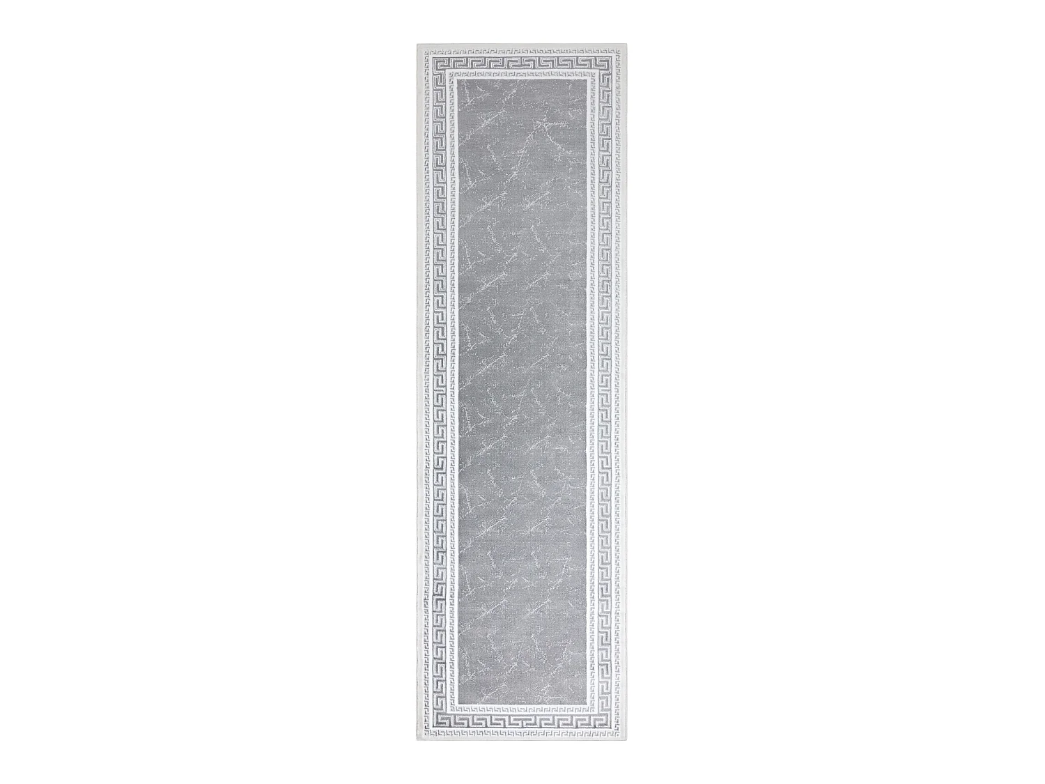 Tapijt GLOSS modern 2813 27 stijlvol, frame, Grieks grijs 80x250 cm