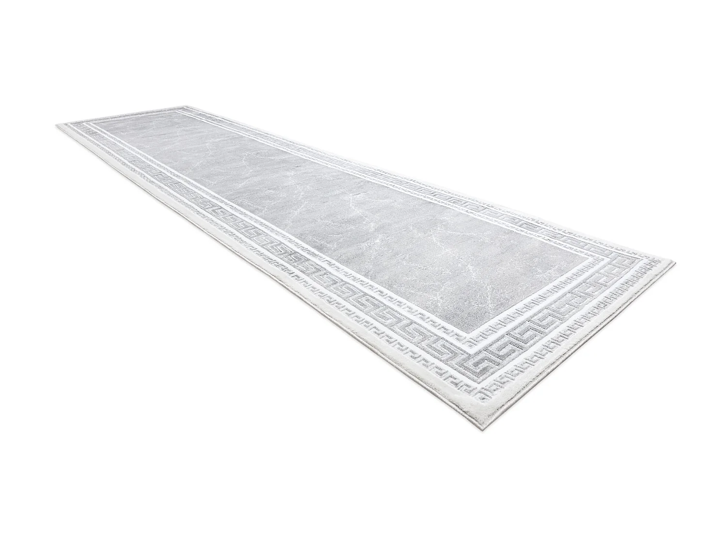 Tapijt GLOSS modern 2813 27 stijlvol, frame, Grieks grijs 80x250 cm