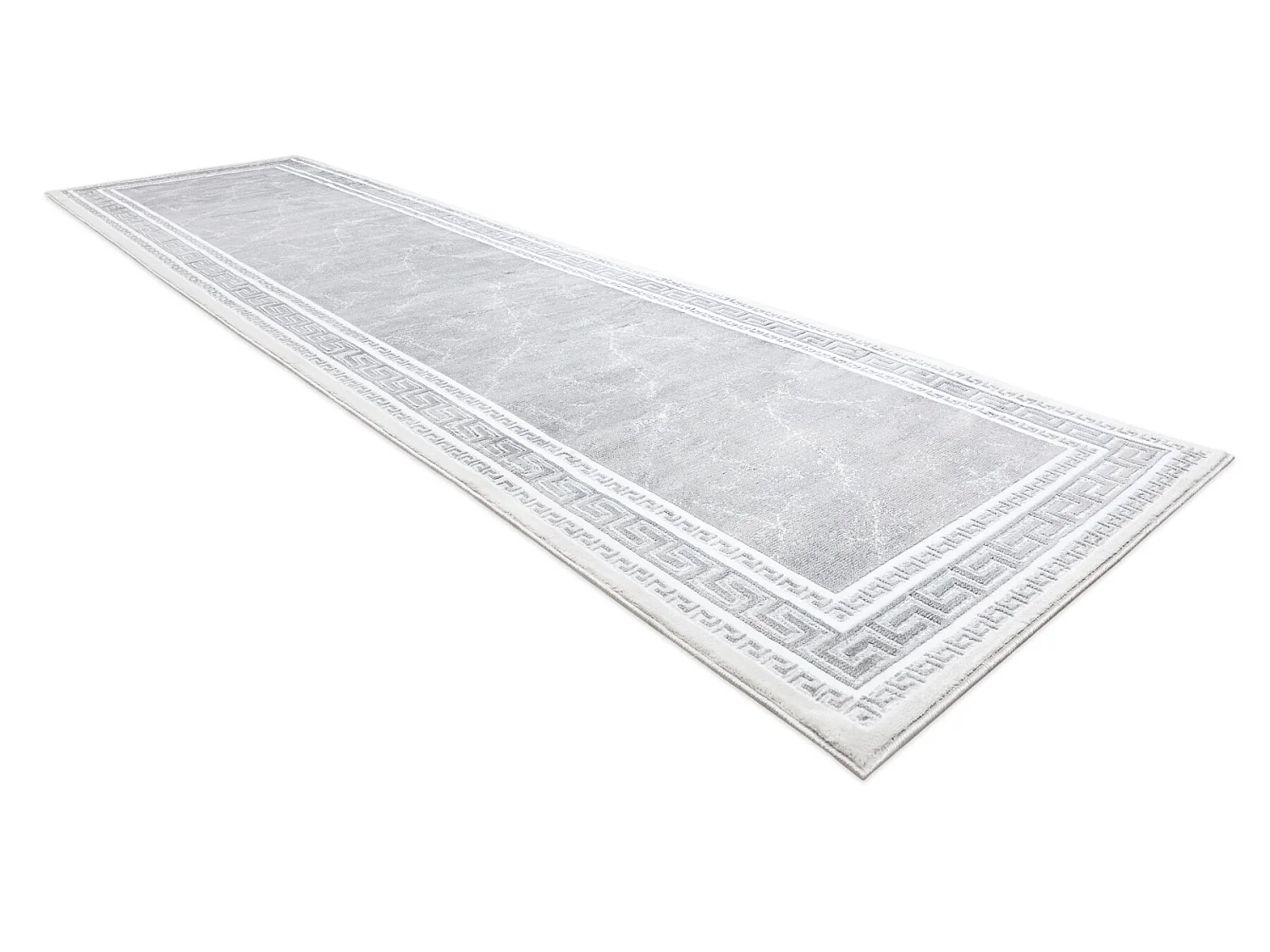 Tapijt GLOSS modern 2813 27 stijlvol, frame, Grieks grijs 80x250 cm