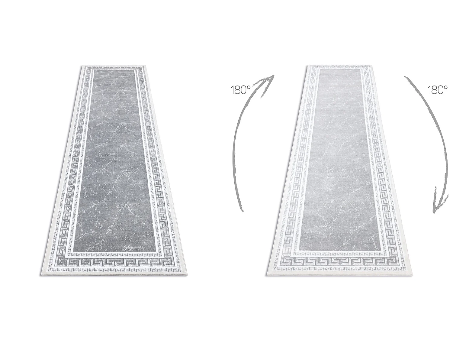Alfombra, alfombra de pasillo GLOSS moderno 2813 27 elegante, marco, g 80x200 cm