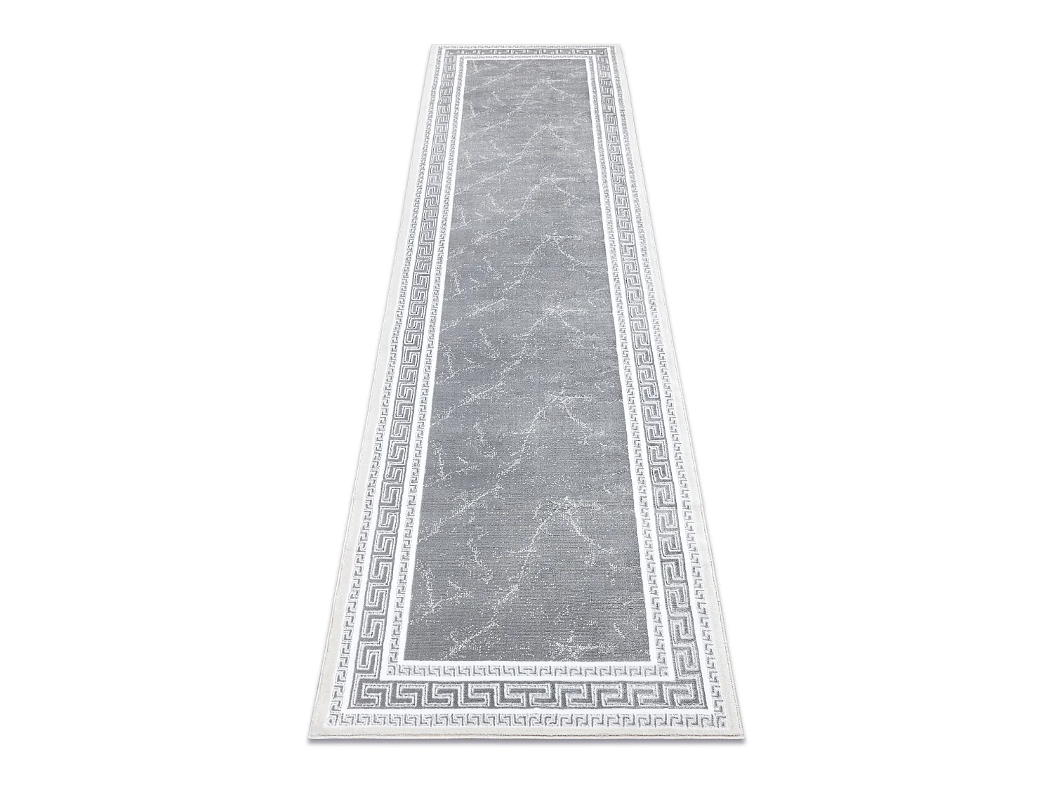 Tapijt GLOSS modern 2813 27 stijlvol, frame, Grieks grijs 70x300 cm