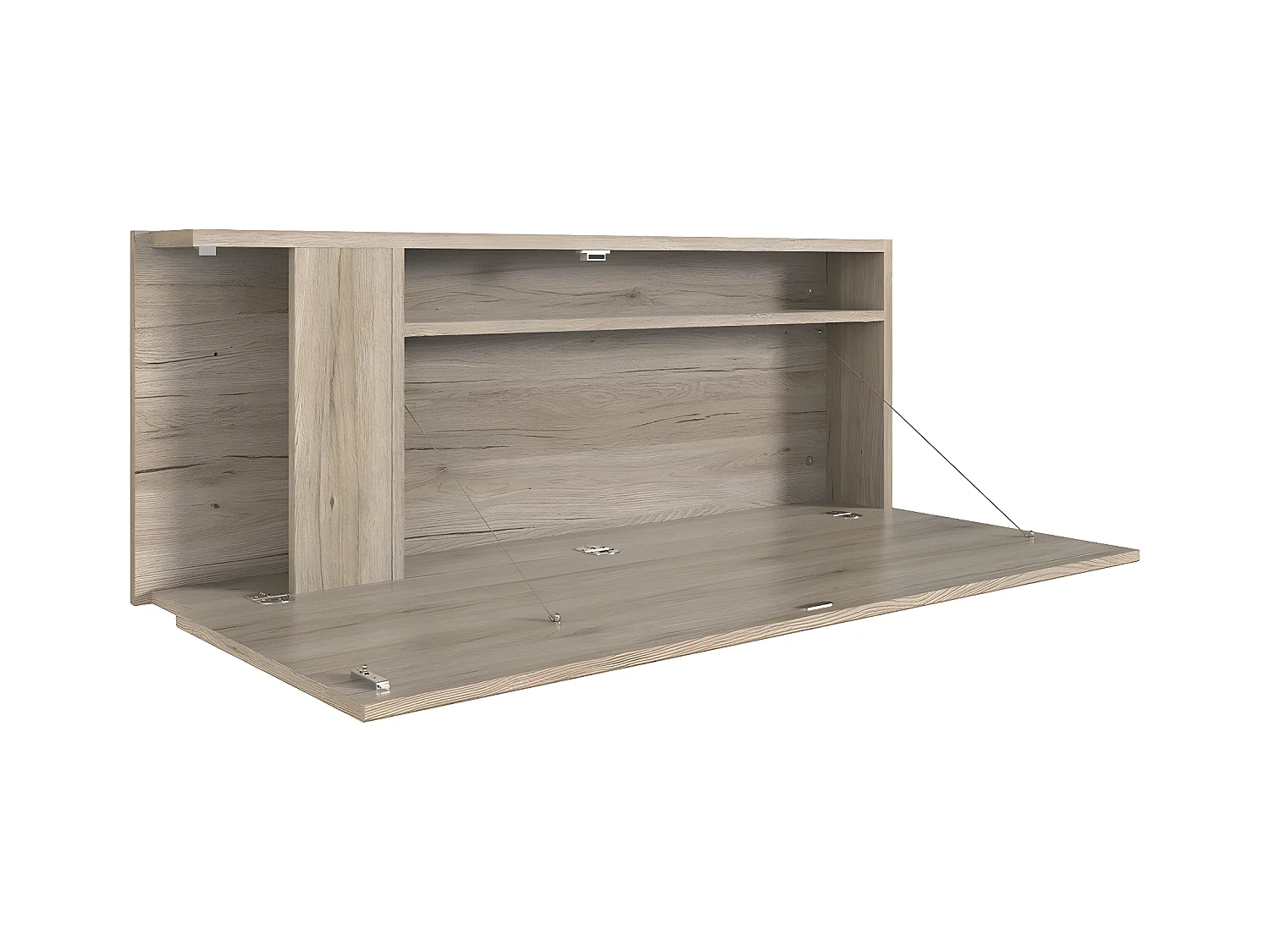 Scrivania sospesa in pannello di particelle - L108 cm