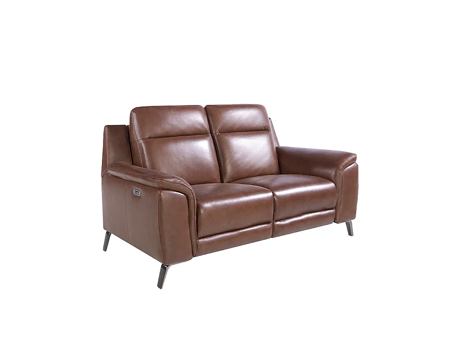 Canapé 2 places en cuir avec relax