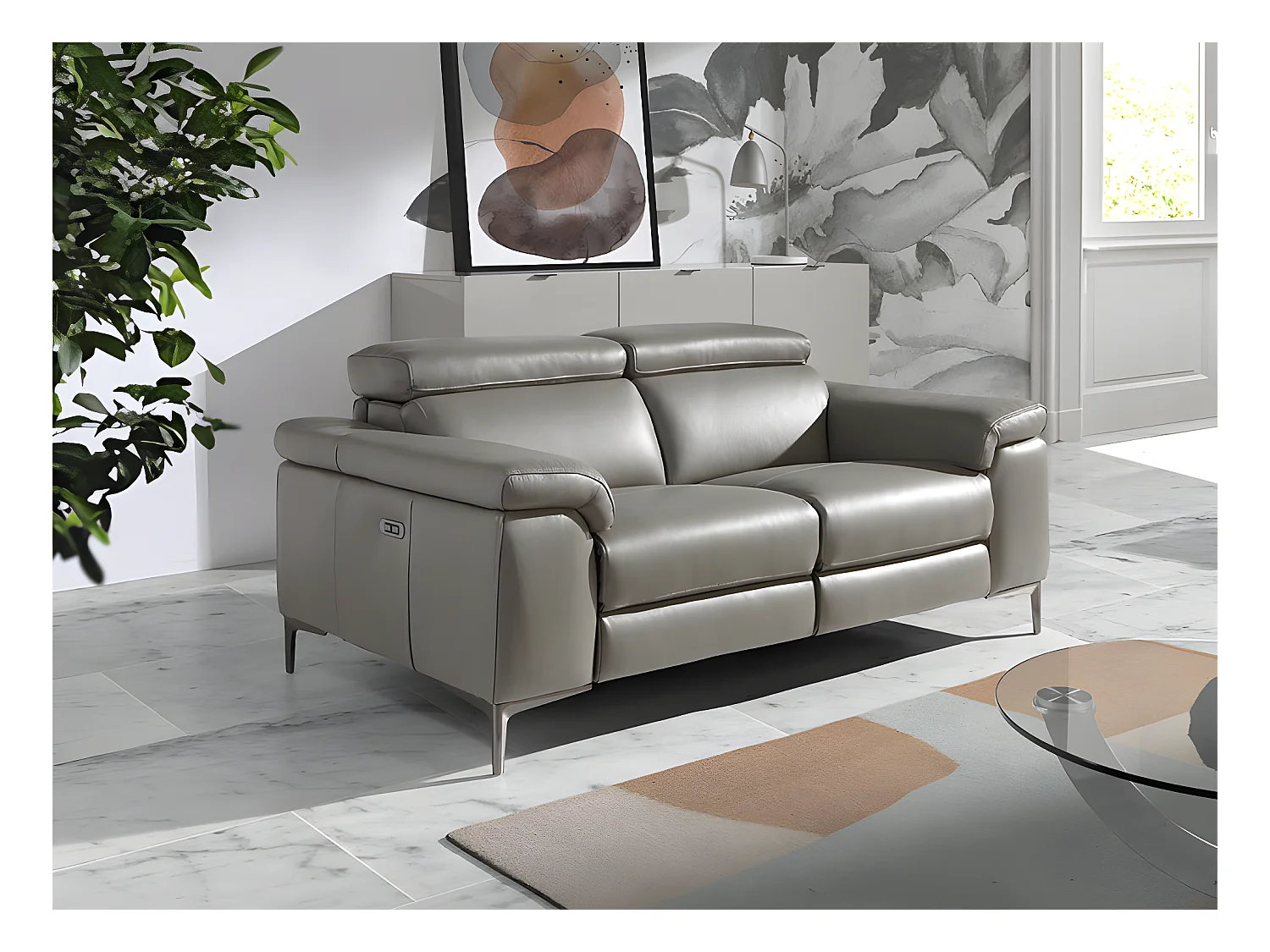 2-zitsbank bekleed in rundleer 6121 ANGEL CERDA