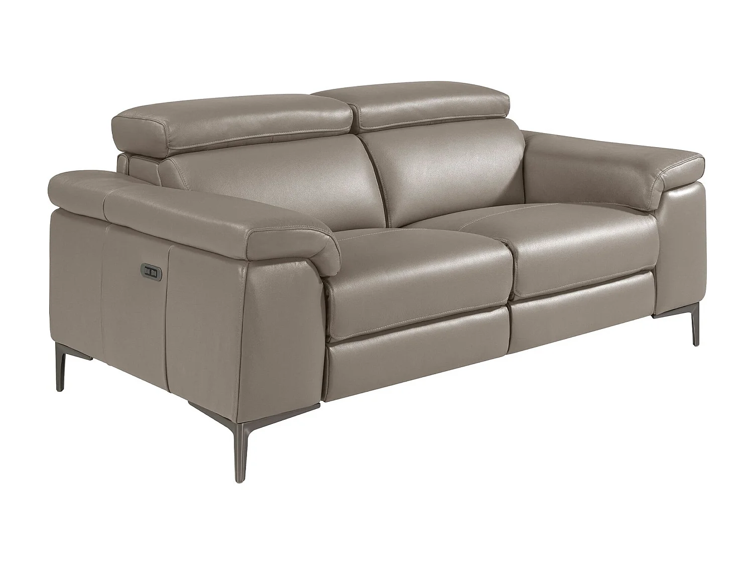 Sofá relax 2 plazas piel gris oscuro 6121 ANGEL CERDA