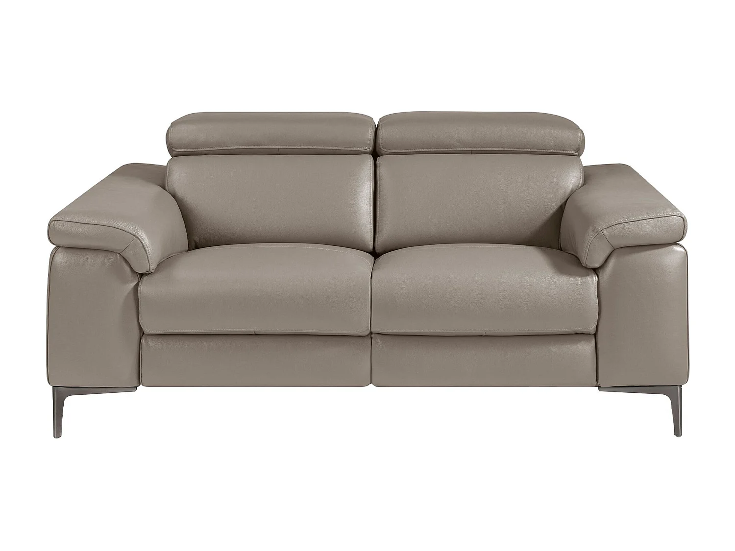 Sofá relax 2 plazas piel gris oscuro 6121 ANGEL CERDA