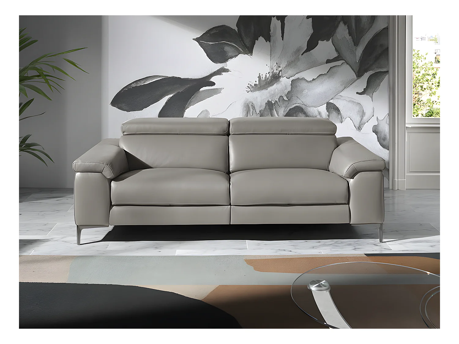 Canapé 3 places en cuir avec relax 6122 ANGEL CERDA