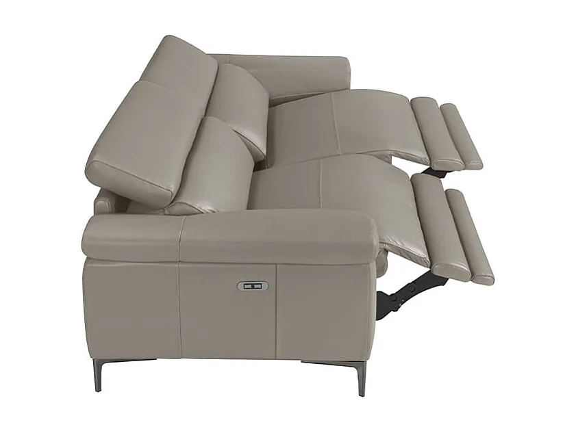 3-zitsbank in donkergrijs leer 6122 ANGEL CERDA