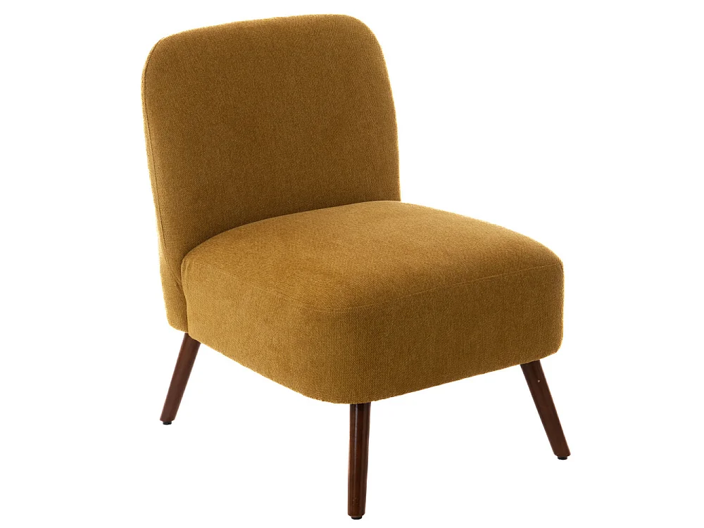 Fauteuil en tissu jaune Bucolique