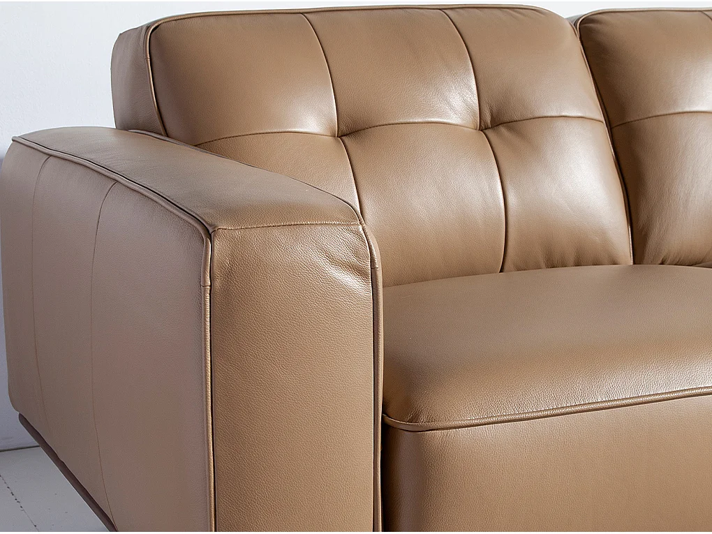 Chester 3-sitzer relaxsofa in leder sand 6120 ANGEL CERDA