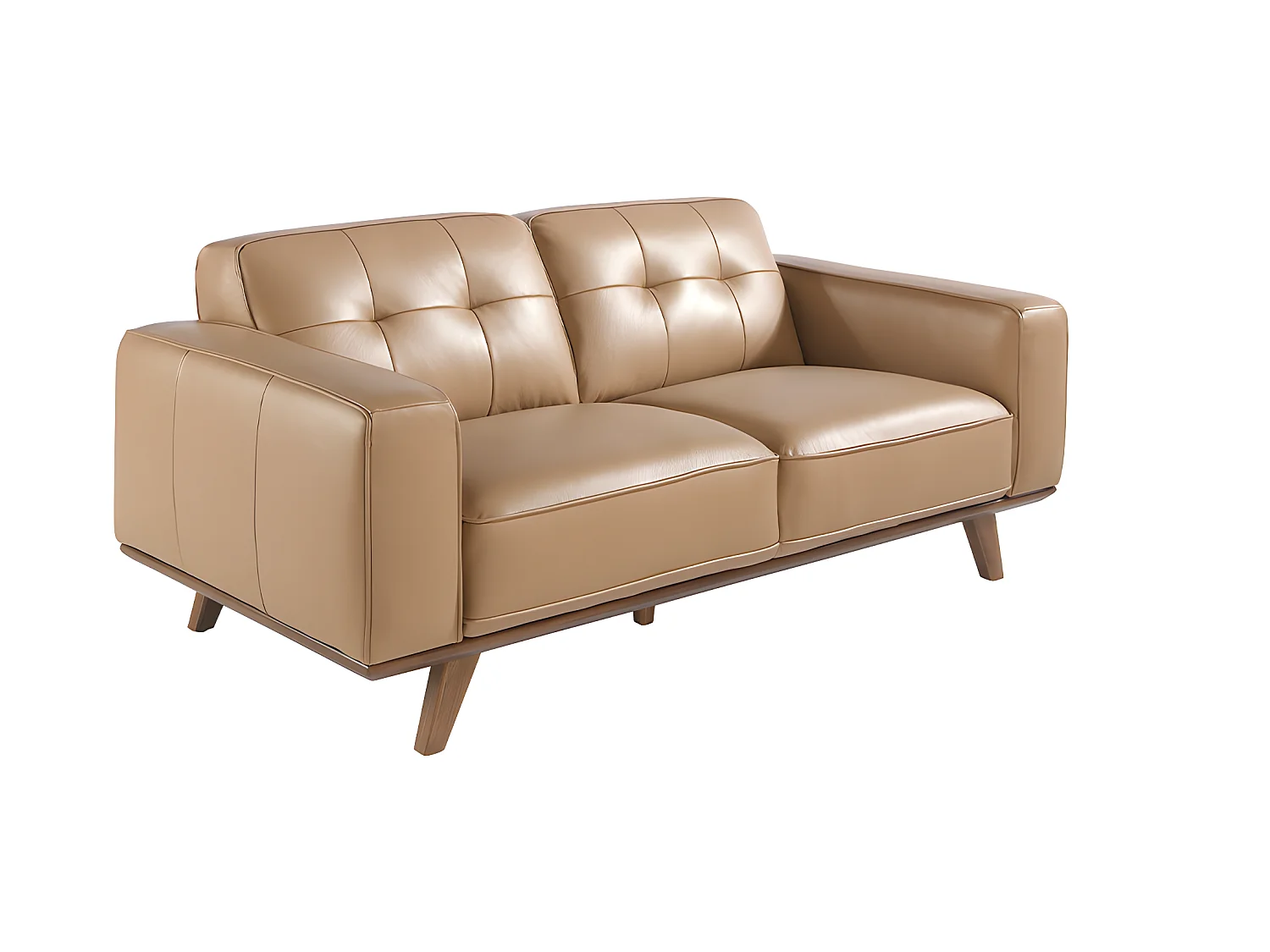 Canapé 2 places Chester en cuir sable 6119 ANGEL CERDA