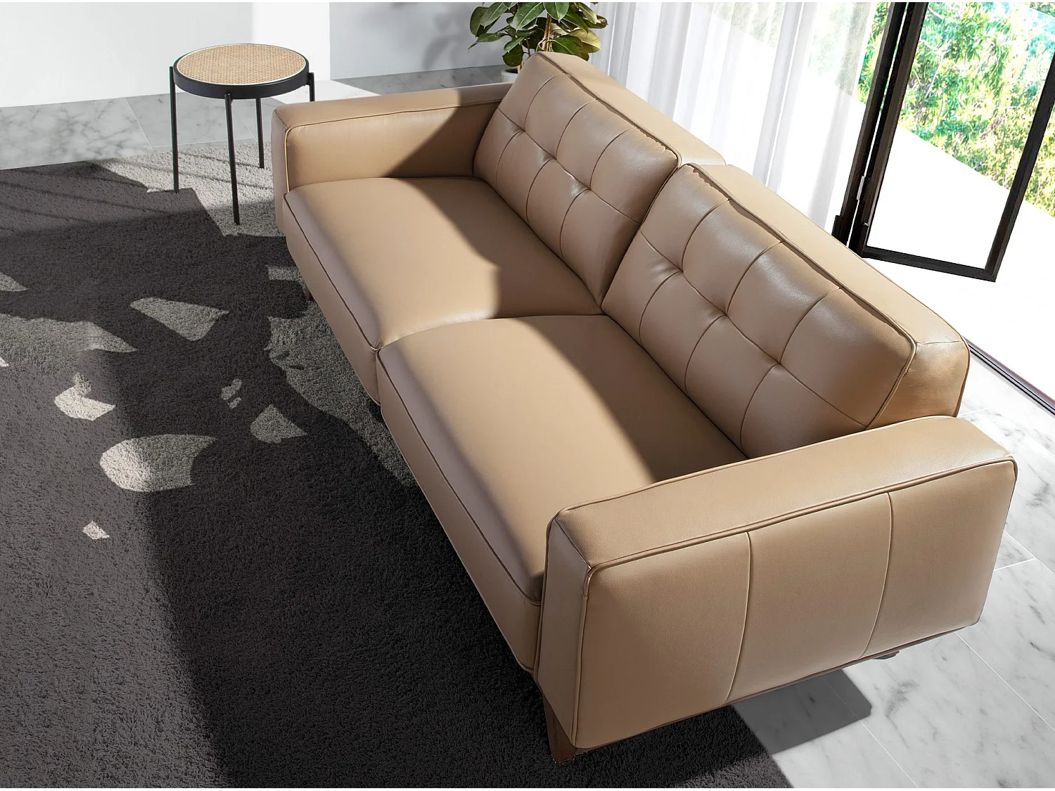 Chester 2-sitzer relaxsofa in leder sand 6119 ANGEL CERDA