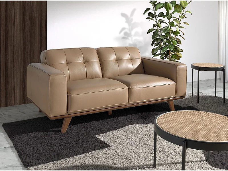 Chester 2-sitzer relaxsofa in leder sand 6119 ANGEL CERDA