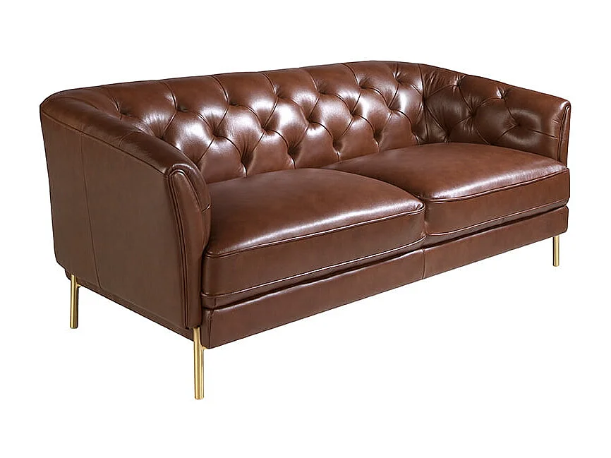 Chester 2-Sitzer-Sofa aus cognacfarbenem Leder 6139 ANGEL CERDA