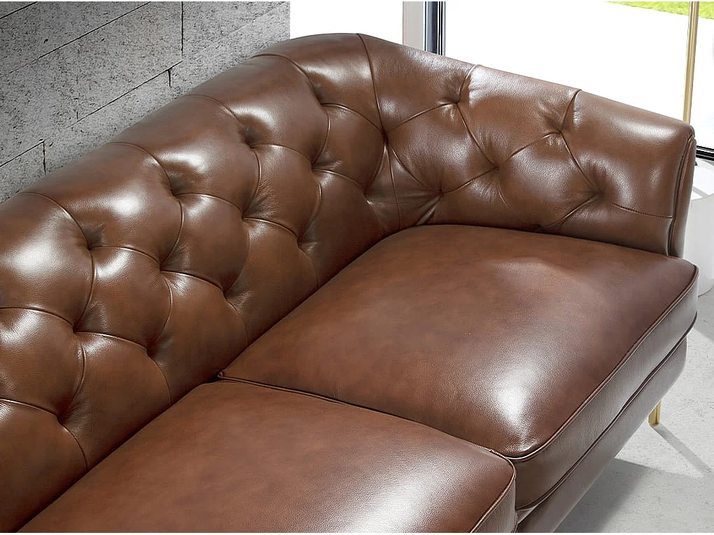 Chester 2-Sitzer-Sofa aus cognacfarbenem Leder 6139 ANGEL CERDA
