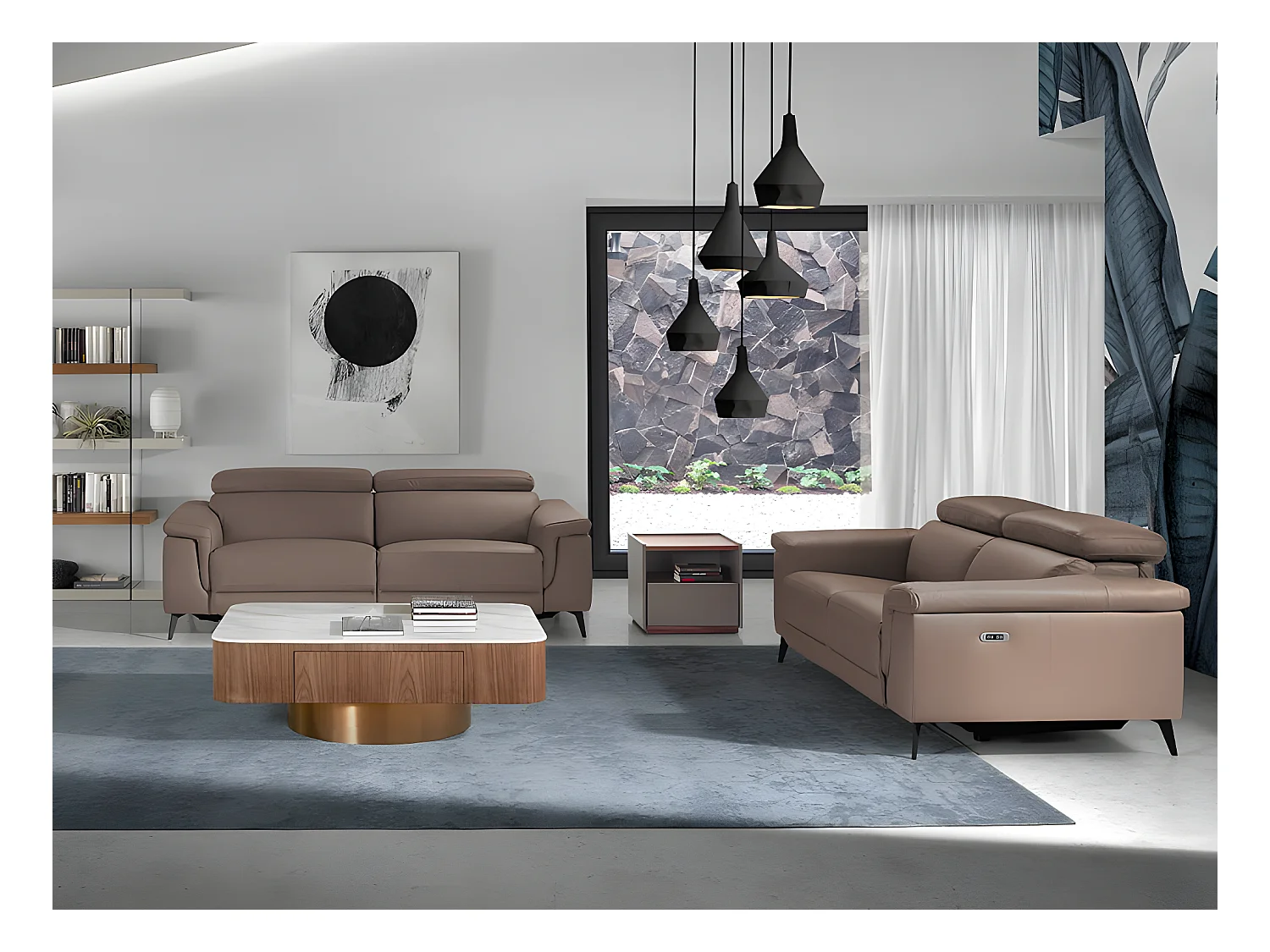 Canapé 2 places en cuir de vachette 6106 ANGEL CERDA