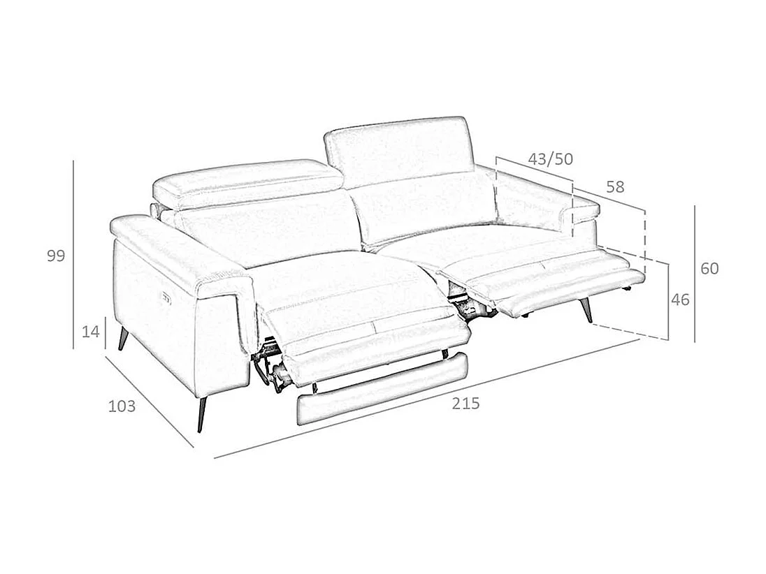 Relaxbank 2 zits nertsleer 6106 ANGEL CERDA