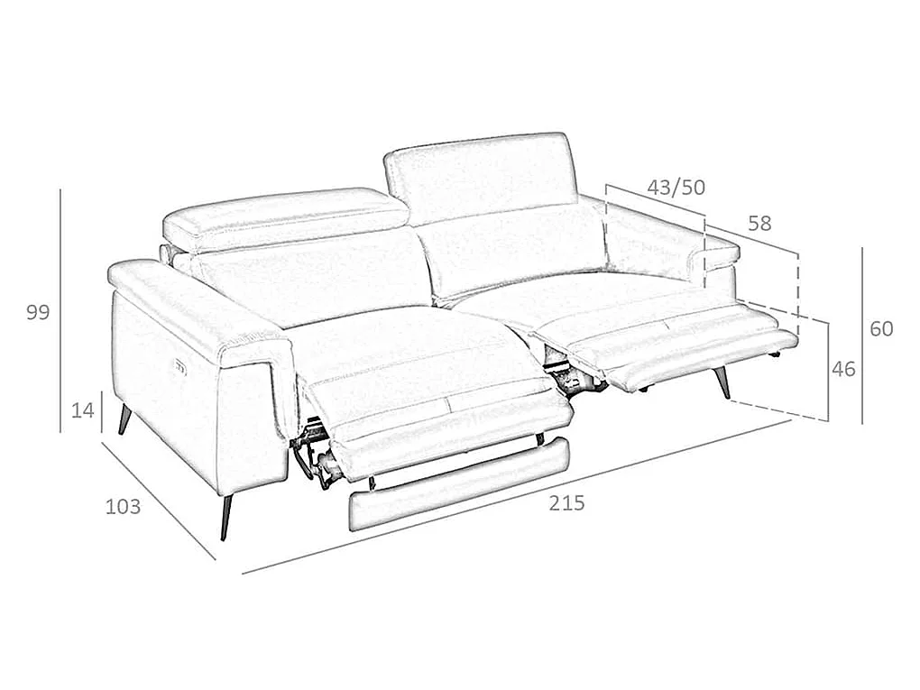 Relaxbank 2 zits nertsleer 6106 ANGEL CERDA