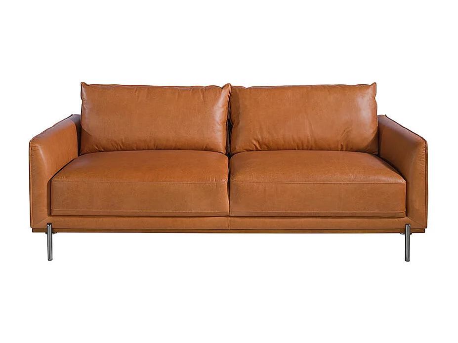 Canapé 3 places en cuir marron 6130 ANGEL CERDA