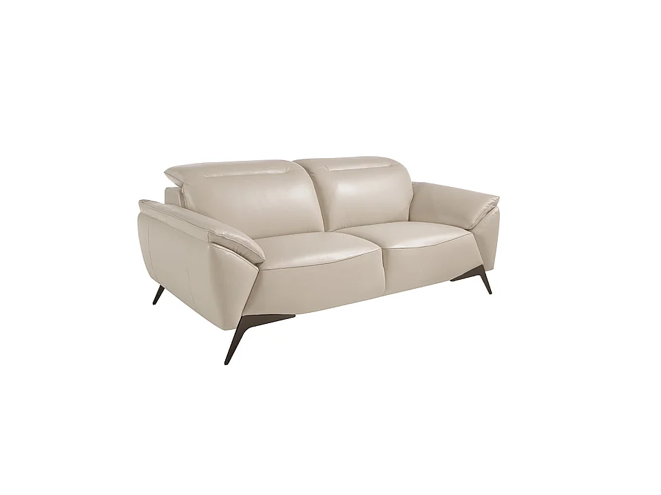 Canapé 2 places en cuir gris taupe 6131 ANGEL CERDA