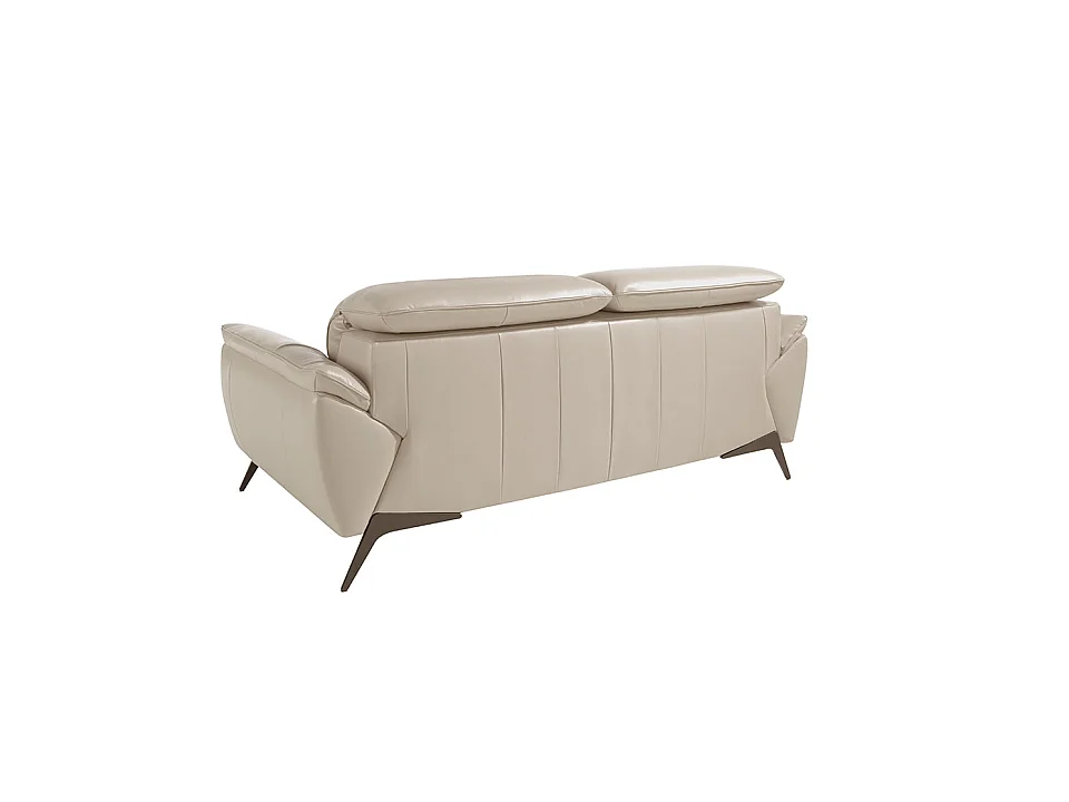 Canapé 2 places en cuir gris taupe 6131 ANGEL CERDA