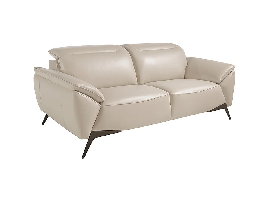 Sofá 2 plazas piel vacuno gris taupé  6131 ANGEL CERDA