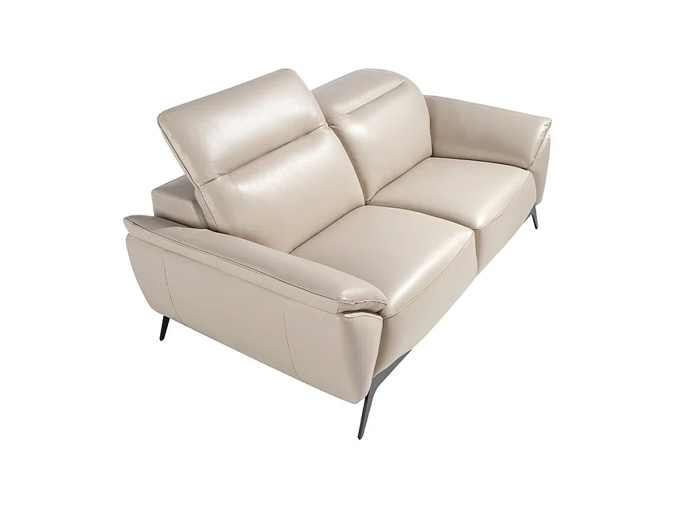Sofá 2 plazas piel vacuno gris taupé  6131 ANGEL CERDA