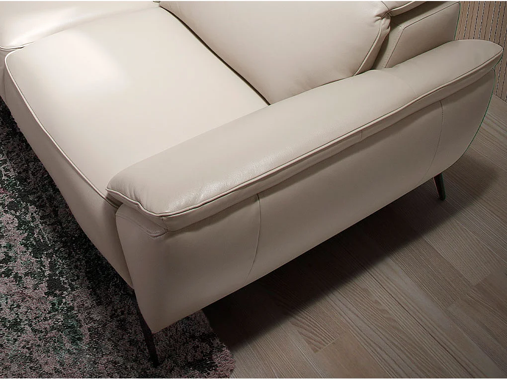 Canapé 2 places en cuir taupe 6131 ANGEL CERDA