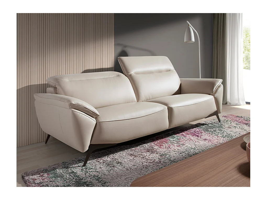 3-Sitzer-Sofa aus grauem Leder  6132 ANGEL CERDA