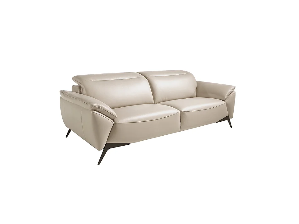 Canapé 3 places en cuir gris taupe 6132 ANGEL CERDA
