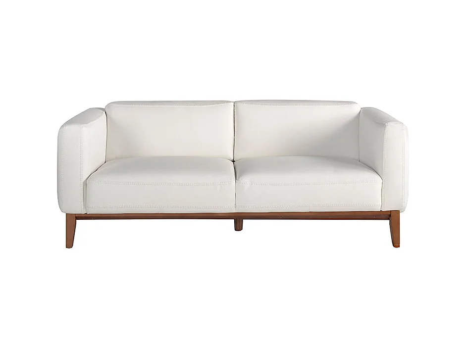 3-Sitzer-Sofa, bezogen mit weißem Leder  6115 ANGEL CERDA