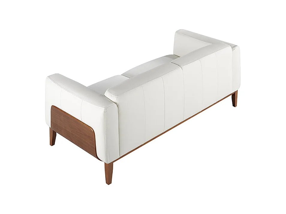 3-Sitzer-Sofa, bezogen mit weißem Leder  6115 ANGEL CERDA