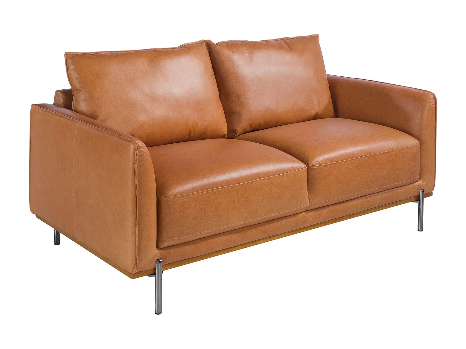 2-Sitzer-Sofa aus braunem Leder 6129 ANGEL CERDA
