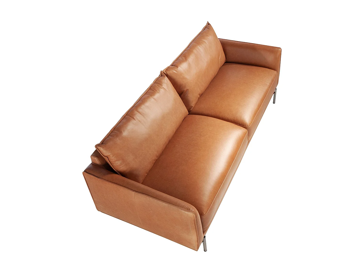 2-Sitzer-Sofa aus braunem Leder 6129 ANGEL CERDA