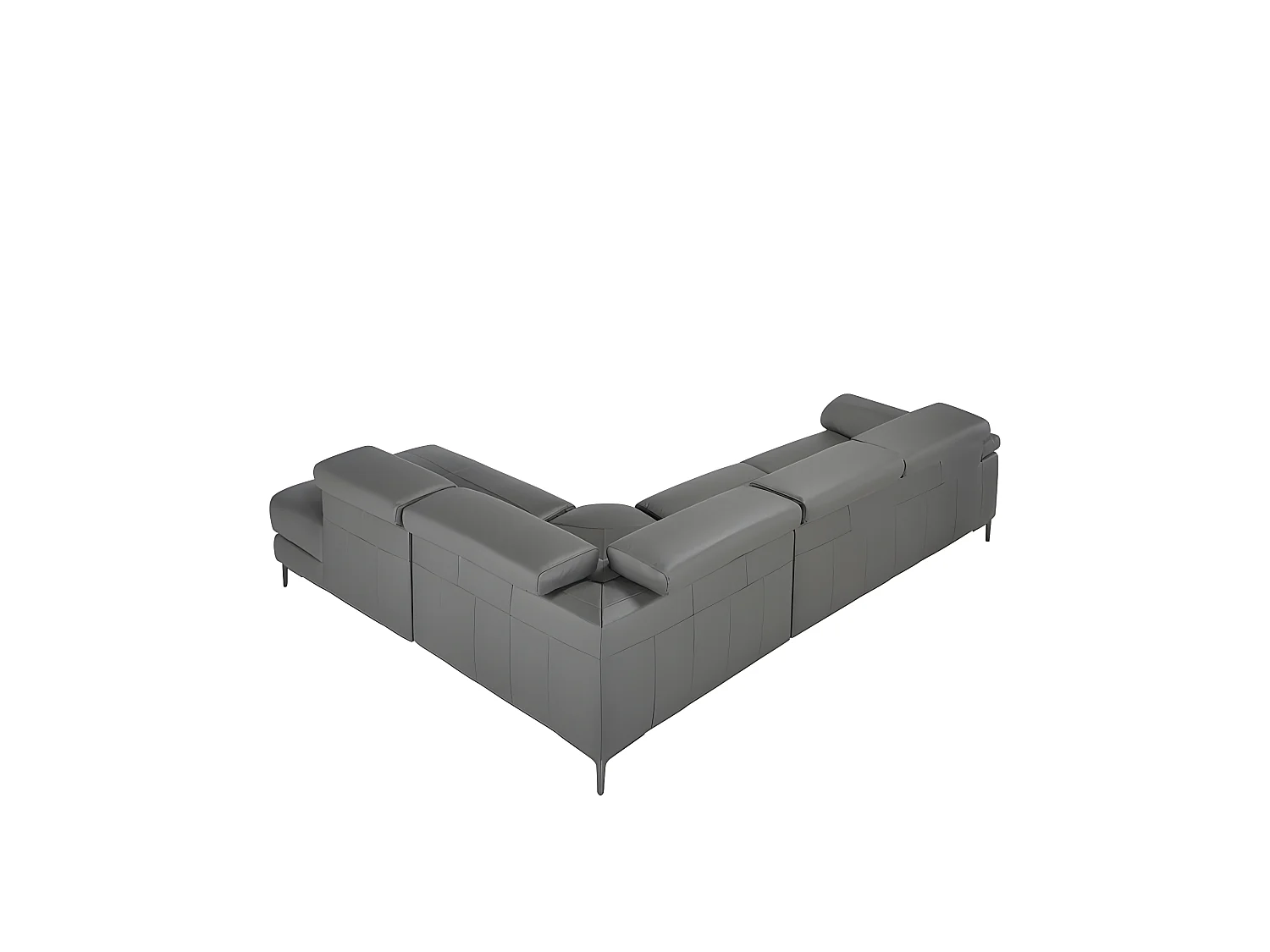 Ecksofa gepolstert in grauem Leder  6111 ANGEL CERDA